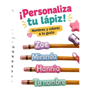 Nombres 3D personalizados para lápices y colores (12 piezas)